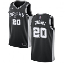 Mænd Trøje San Antonio Spurs Manu Ginobili 20 2017-18 Sort Swingman