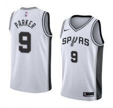 Mænd Trøje San Antonio Spurs Tony Parker 9 2017-18 Hvid Swingman