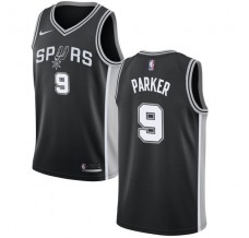 Mænd Trøje San Antonio Spurs Tony Parker 9 2017-18 Sort Swingman