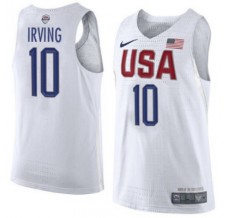Mænd Trøje Team USA 2016 Kyrie Irving 10 White Swingman
