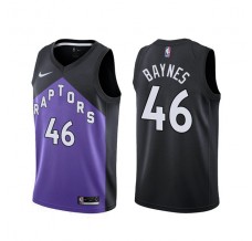 Mænd Trøje Toronto Raptors Aron Baynes 46 2020-21 Earned Edition Lilla Sort Swingman
