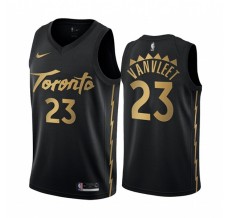 Mænd Trøje Toronto Raptors Fred VanVleet 23 2019-20 City Edition Sort Guld Swingman