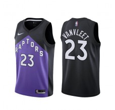 Mænd Trøje Toronto Raptors Fred Vanvleet 23 2020-21 Earned Edition Lilla Sort Swingman