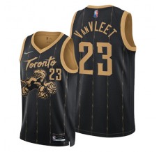 Mænd Trøje Toronto Raptors Fred VanVleet 23 2021-22 City Edition Sort Swingman
