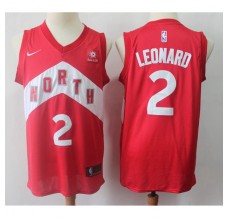 Mænd Trøje Toronto Raptors Kawhi Leonard 2 2018-19 Earned Edition Rød Swingman