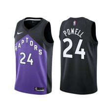 Mænd Trøje Toronto Raptors Norman Powell 24 2020-21 Earned Edition Lilla Sort Swingman