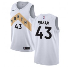 Mænd Trøje Toronto Raptors Pascal Siakam 43 2018-19 The City Hvid Swingman