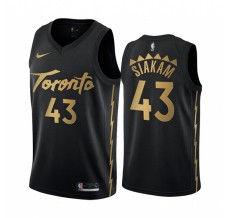 Mænd Trøje Toronto Raptors Pascal Siakam 43 2019-20 City Edition Sort Guld Swingman
