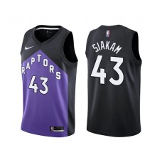 Mænd Trøje Toronto Raptors Pascal Siakam 43 2020-21 Earned Edition Lilla Sort Swingman