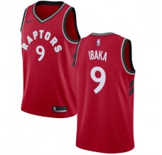 Mænd Trøje Toronto Raptors Serge Ibaka 9 2017-18 Rød Swingman