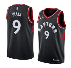 Mænd Trøje Toronto Raptors Serge Ibaka 9 2017-18 Sort Swingman
