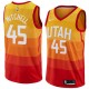 Mænd Trøje Utah Jazz Donovan Mitchell 45 2017-18 The City Orange Swingman