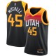 Mænd Trøje Utah Jazz Donovan Mitchell 45 2020-21 City Edition Sort Swingman
