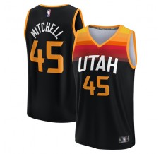 Mænd Trøje Utah Jazz Donovan Mitchell 45 2021-22 City Edition Sort Swingman
