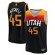 Mænd Trøje Utah Jazz Donovan Mitchell 45 2021-22 City Edition Sort Swingman