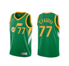 Mænd Trøje Utah Jazz Ersan Ilyasova 77 2020-21 Earned Edition Grøn Swingman