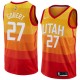Mænd Trøje Utah Jazz Rudy Gobert 27 2017-18 The City Orange Swingman