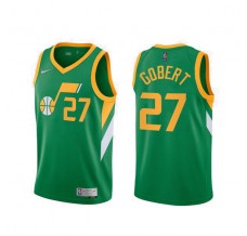 Mænd Trøje Utah Jazz Rudy Gobert 27 2020-21 Earned Edition Grøn Swingman