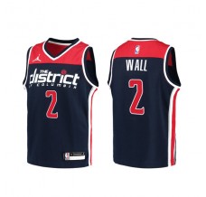 Mænd Trøje Washington Wizards John Wall 2 2020-21 Navy Swingman