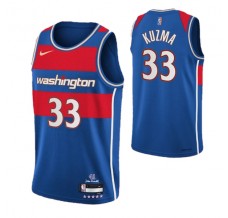 Mænd Trøje Washington Wizards Kyle Kuzma 33 2021-22 City Edition Royal Swingman