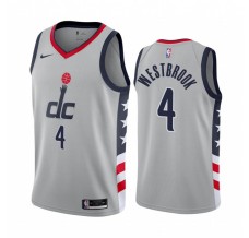 Mænd Trøje Washington Wizards Russell Westbrook 4 2020-21 City Edition Grå Swingman