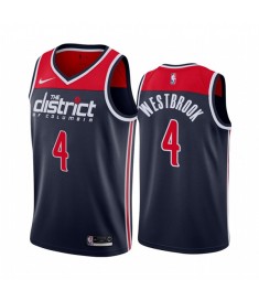 Mænd Trøje Washington Wizards Russell Westbrook 4 2020-21 Navy Swingman