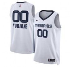 Memphis Grizzlies Custom Mænd Trøje 2022-23 Hvid Swingman