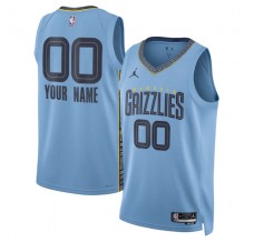 Memphis Grizzlies Custom Mænd Trøje 2022-23 Statement Edition Blå Swingman