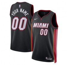 Miami Heat Custom Mænd Trøje 2022-23 Icon Edition Sort Swingman