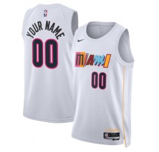 Miami Heat Custom Mænd Trøje 2022-23 The City Hvid Swingman