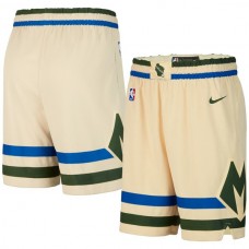Milwaukee Bucks 2019-20 Beige NBA Swingman Shorts