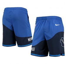 Milwaukee Bucks 2020-21 Blå NBA Swingman Shorts