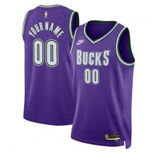 Milwaukee Bucks Custom Mænd Trøje 2022-23 Classic Edition Lilla Swingman
