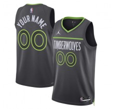 Minnesota Timberwolves Custom Mænd Trøje 2022-23 Statement Edition Sort Swingman