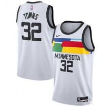 Minnesota Timberwolves Karl-Anthony Towns 32 Mænd Trøje 2022-23 City Edition Hvid Swingman