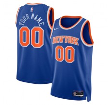 New York Knicks Custom Mænd Trøje 2022-23 Icon Edition Blå Swingman
