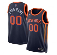 New York Knicks Custom Mænd Trøje 2022-23 Statement Edition Navy Swingman