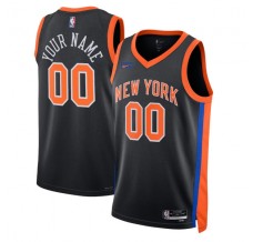 New York Knicks Custom Mænd Trøje 2022-23 The City Navy Swingman