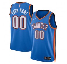 Oklahoma City Thunder Custom Mænd Trøje 2022-23 Icon Edition Blå Swingman