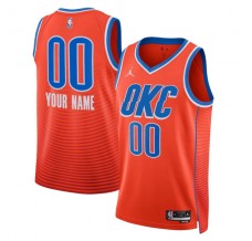 Oklahoma City Thunder Custom Mænd Trøje 2022-23 Statement Edition Orange Swingman