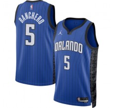 Orlando Magic Paolo Banchero 5 Mænd Trøje 2022-23 Statement Edition Blå Swingman