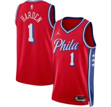 Philadelphia 76ers James Harden 1 Mænd Trøje 2022-23 Statement Edition Rød Swingman