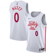 Philadelphia 76ers Tyrese Maxey 0 Mænd Trøje 2022-23 City Edition Hvid Swingman