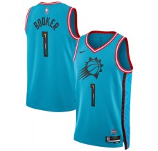 Phoenix Suns Devin Booker 1 Mænd Trøje 2022-23 City Edition Turkis Swingman