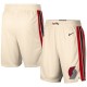 Portland Trail Blazers 2019-20 Beige NBA Swingman Shorts