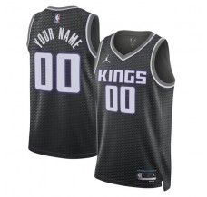 Sacramento Kings Custom Mænd Trøje 2022-23 Statement Edition Sort Swingman