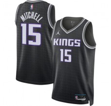 Sacramento Kings Davion Mitchell 15 Mænd Trøje 2022-23 Statement Edition Sort Swingman