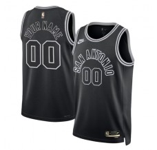San Antonio Spurs Custom Mænd Trøje 2022-23 Classic Edition Sort Swingman