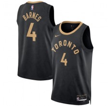 Toronto Raptors Scottie Barnes 4 Mænd Trøje 2022-23 City Edition Sort Swingman