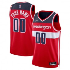 Washington Wizards Custom Mænd Trøje 2022-23 Icon Edition Rød Swingman